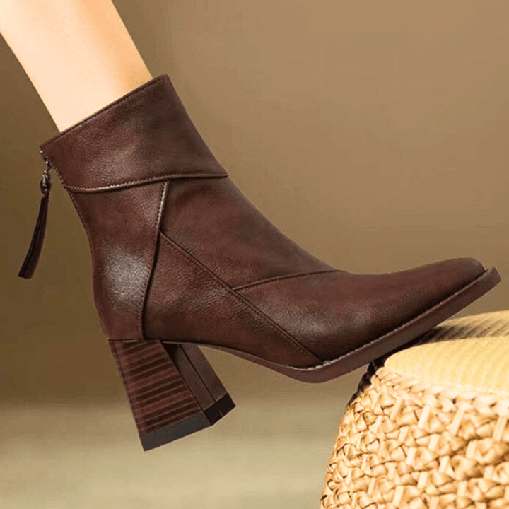 Einav - Retro Chunky Heel Boot In British Style